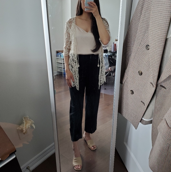 BNWOT Crochet Knit Open Kimono with Tie - Picture 8 of 8